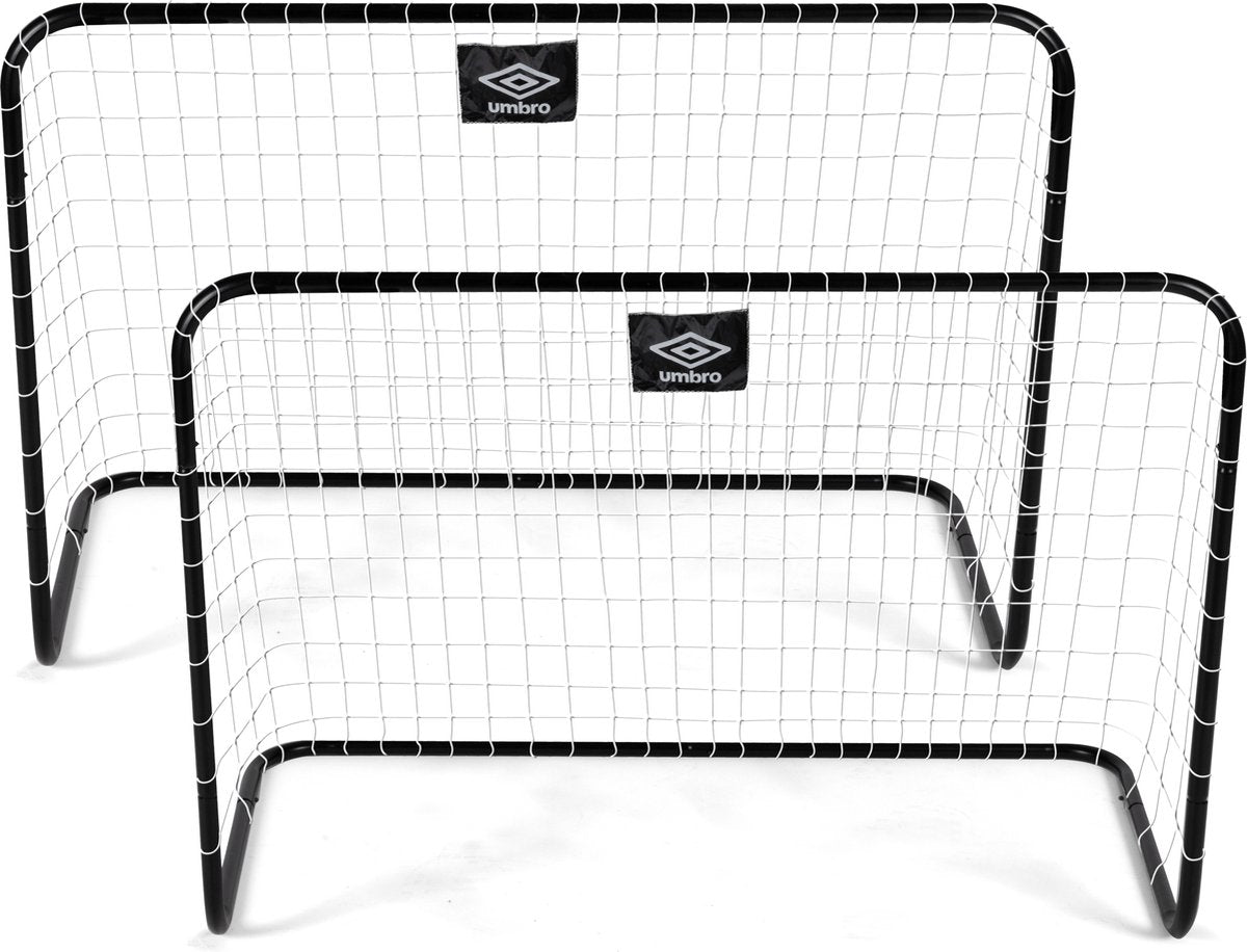 Umbro dunlop football goal 78 x 56 x 45 cm - football goals set of 2 - football goals for children - quick assembly - football goal - football training goals indoors and outdoors - plastic - black
