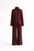 Silk/Cotton Clothing Set - Burgundy