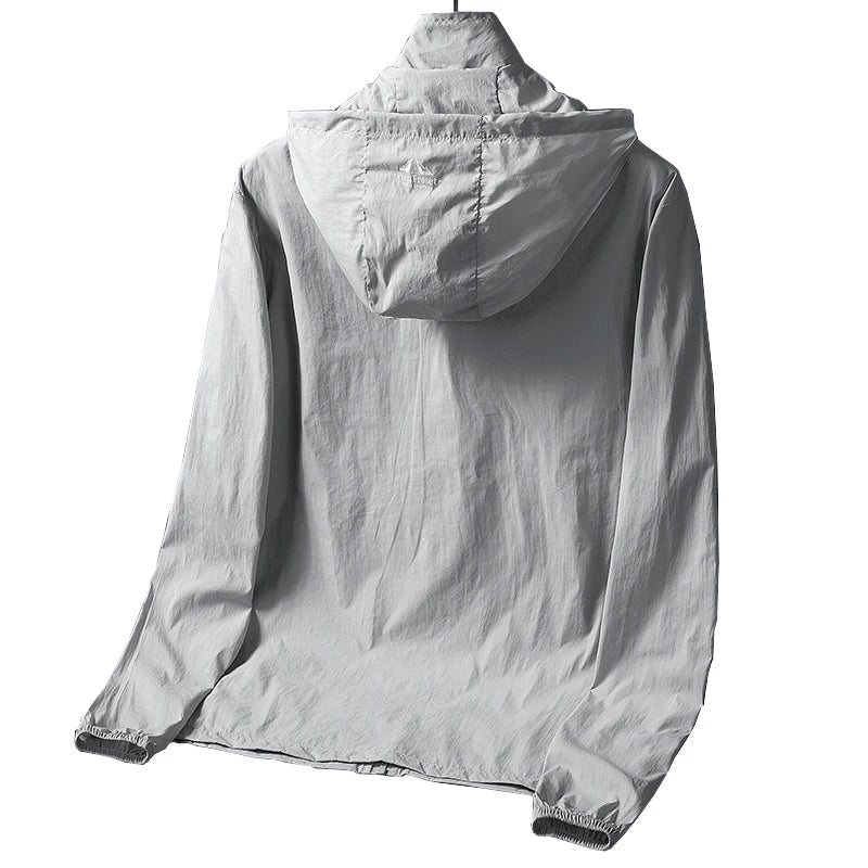 Men's Lightweight Windbreaker Hiking Jacket with Zip Pockets