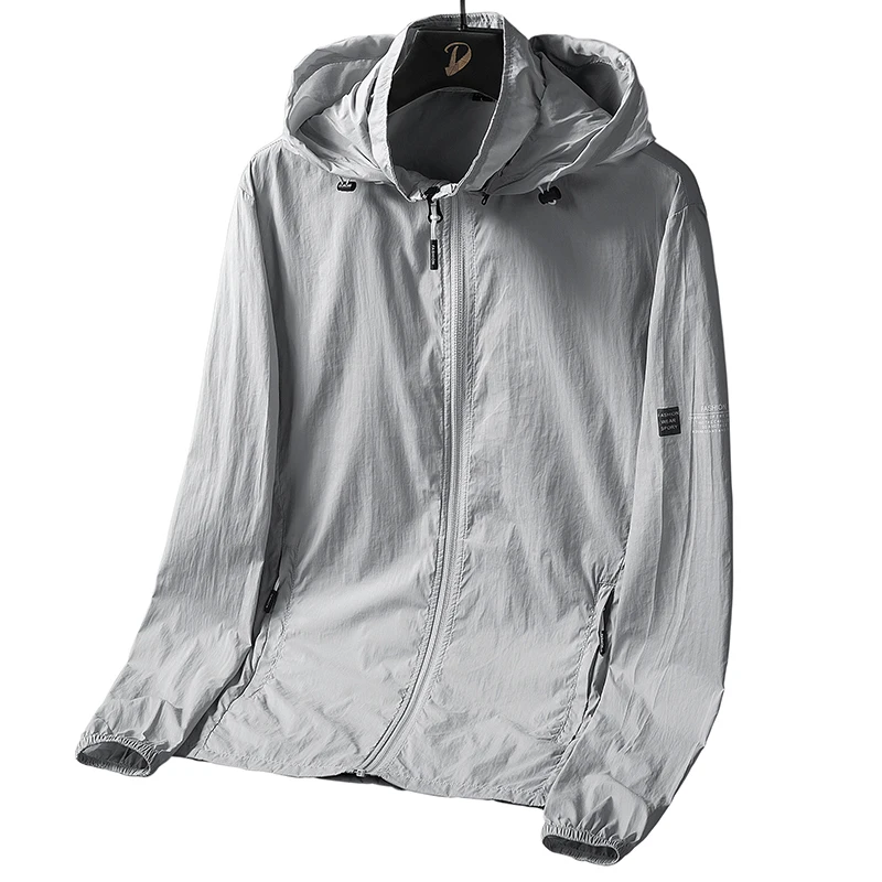 Men's Lightweight Windbreaker Hiking Jacket with Zip Pockets